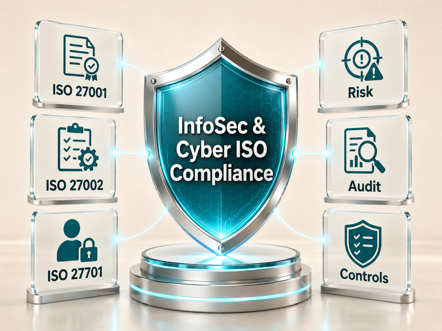 Cybersecurity Compliance Shield Infographic
