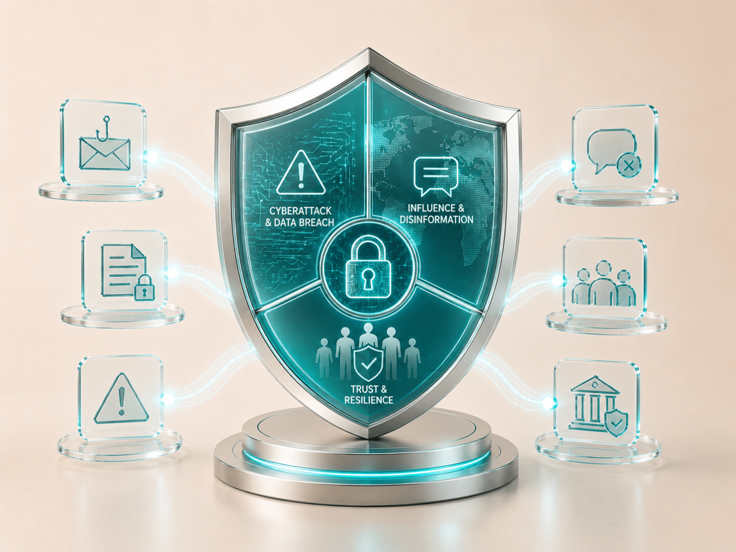 Cybersecurity Shield Infographic