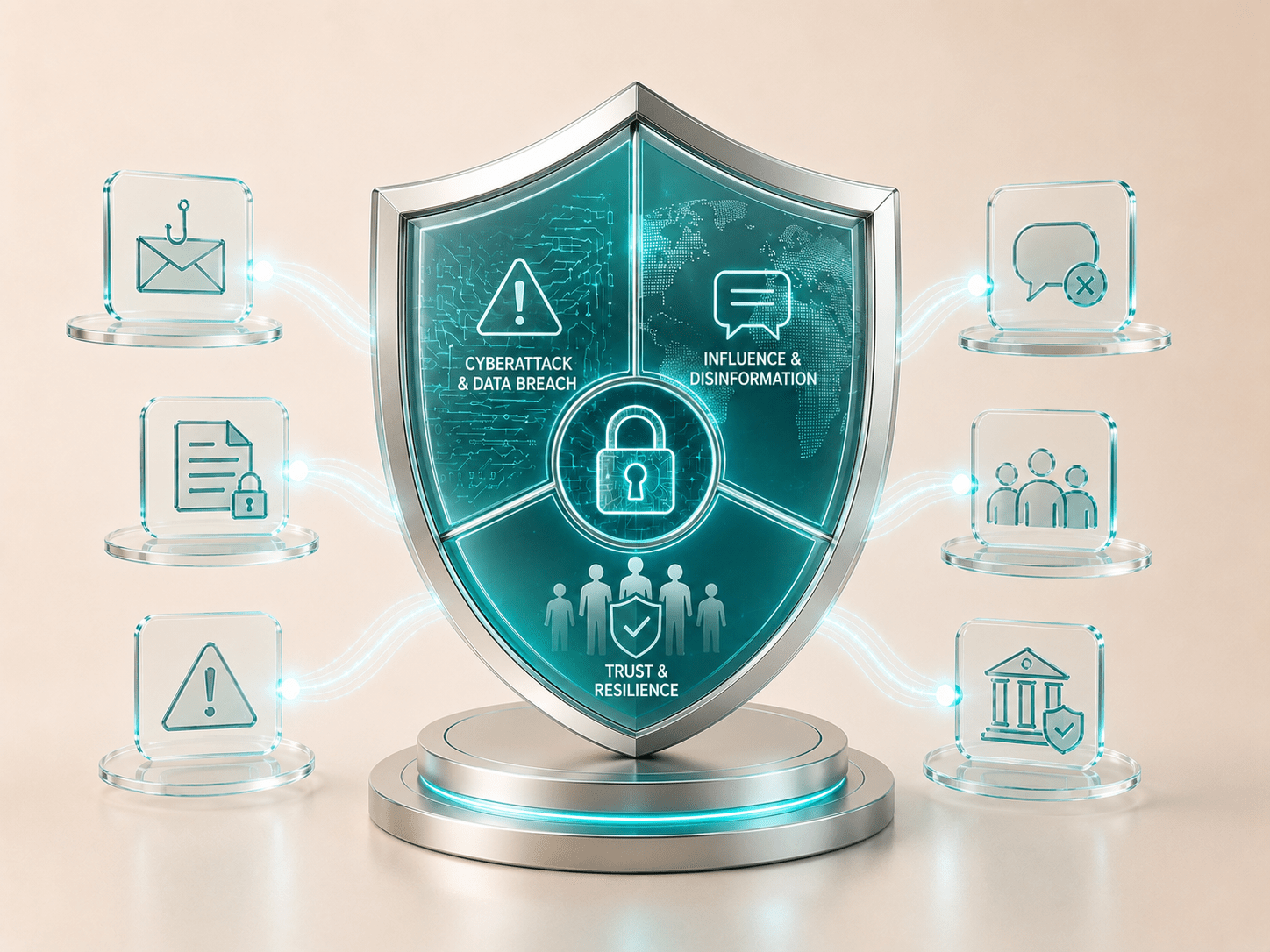 Cybersecurity Shield Infographic