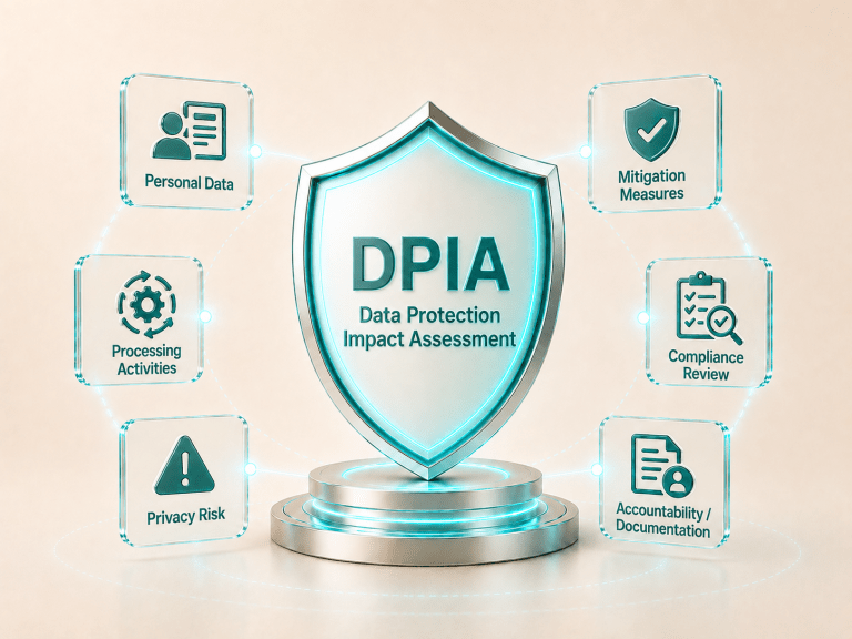 DPIA Cybersecurity Infographic Shield