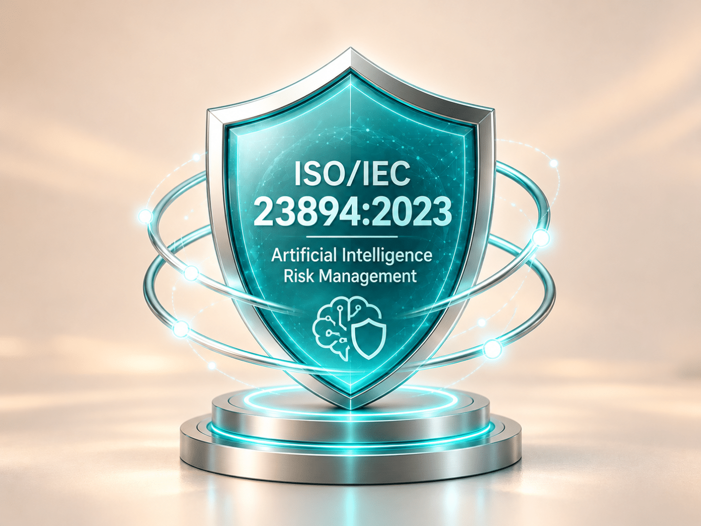 Futuristic AI Risk Management Shield