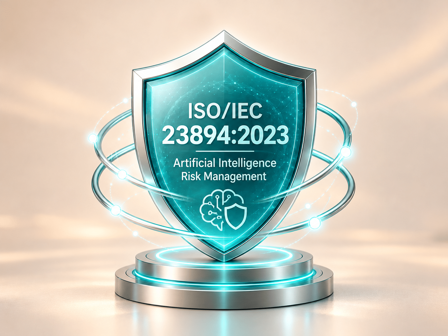 Futuristic AI Risk Management Shield