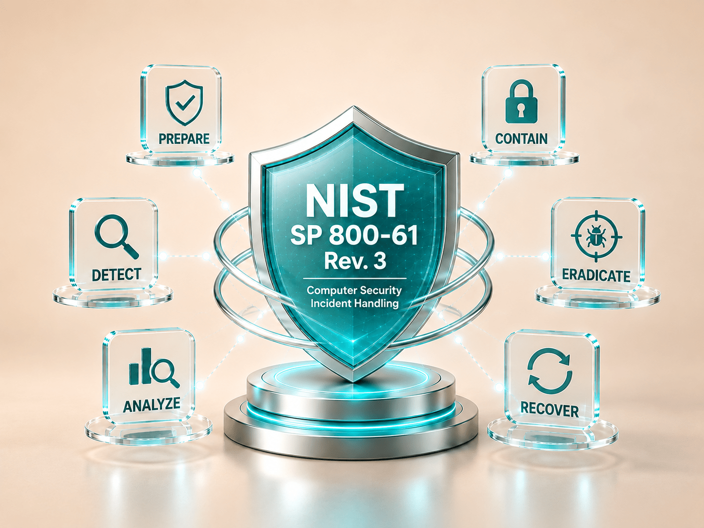 NIST Incident Response Lifecycle Shield NIST SP 800 61 Rev 3