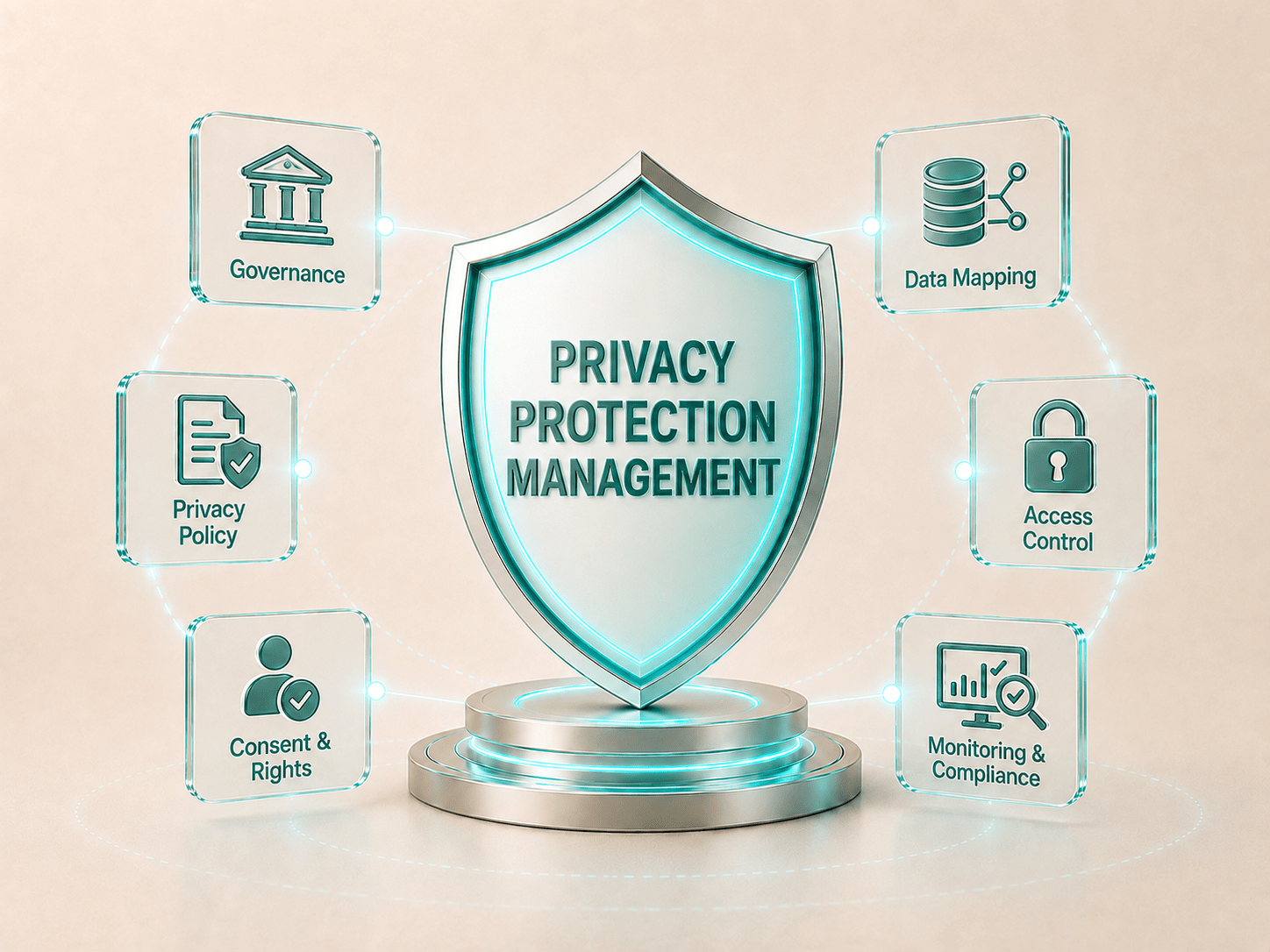 Privacy Protection Shield Infographic