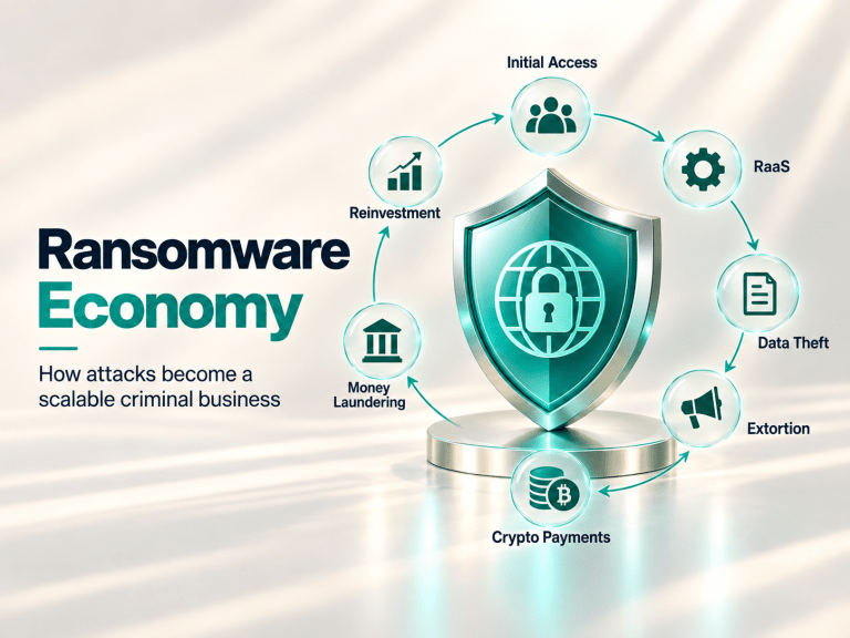 Ransomware Economy Cycle Infographic