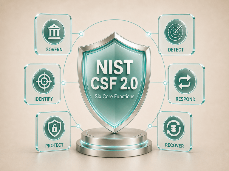 Shield of Cybersecurity Functions six nist csf core elements