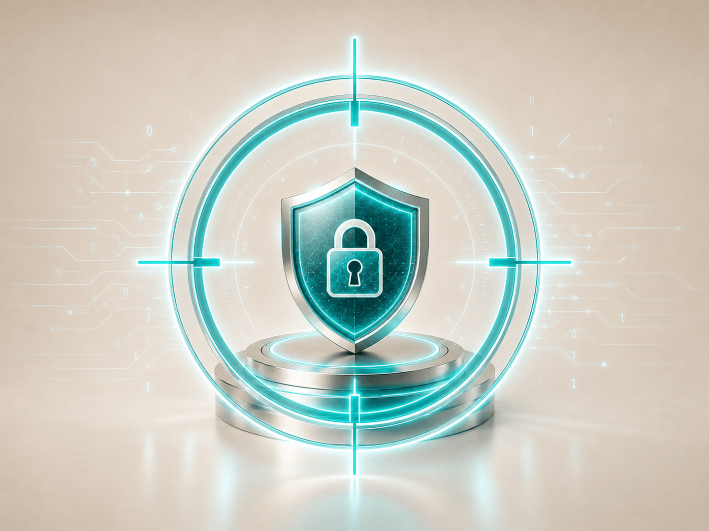 Teal Cybersecurity Shield