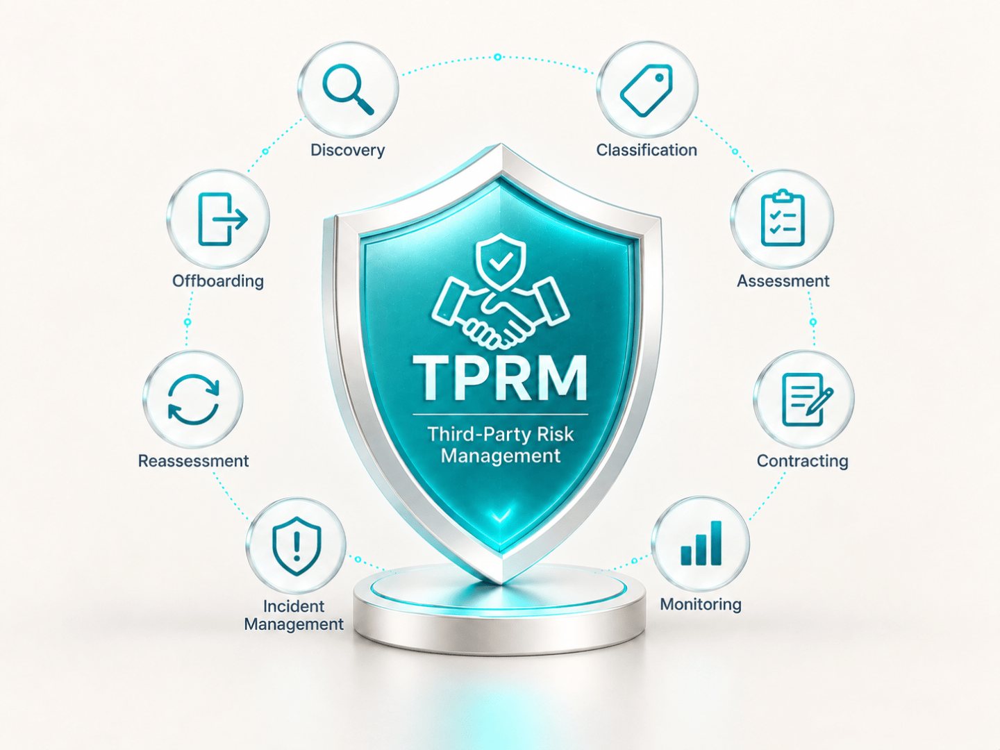 Third-Party Risk Management Shield Infographic