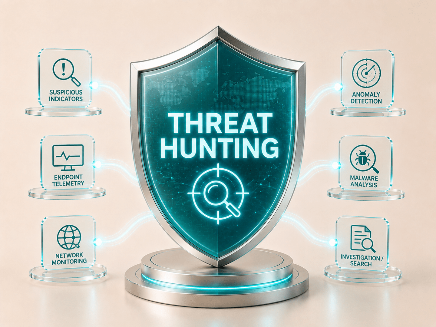 Threat Hunting Shield Infographic