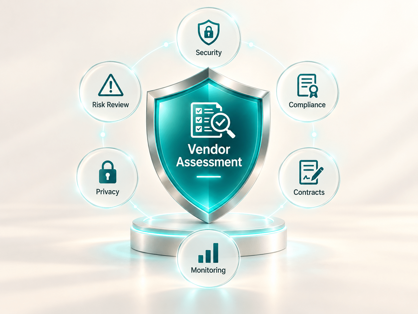 cyber security infosec Vendor Assessment Shield Infographic